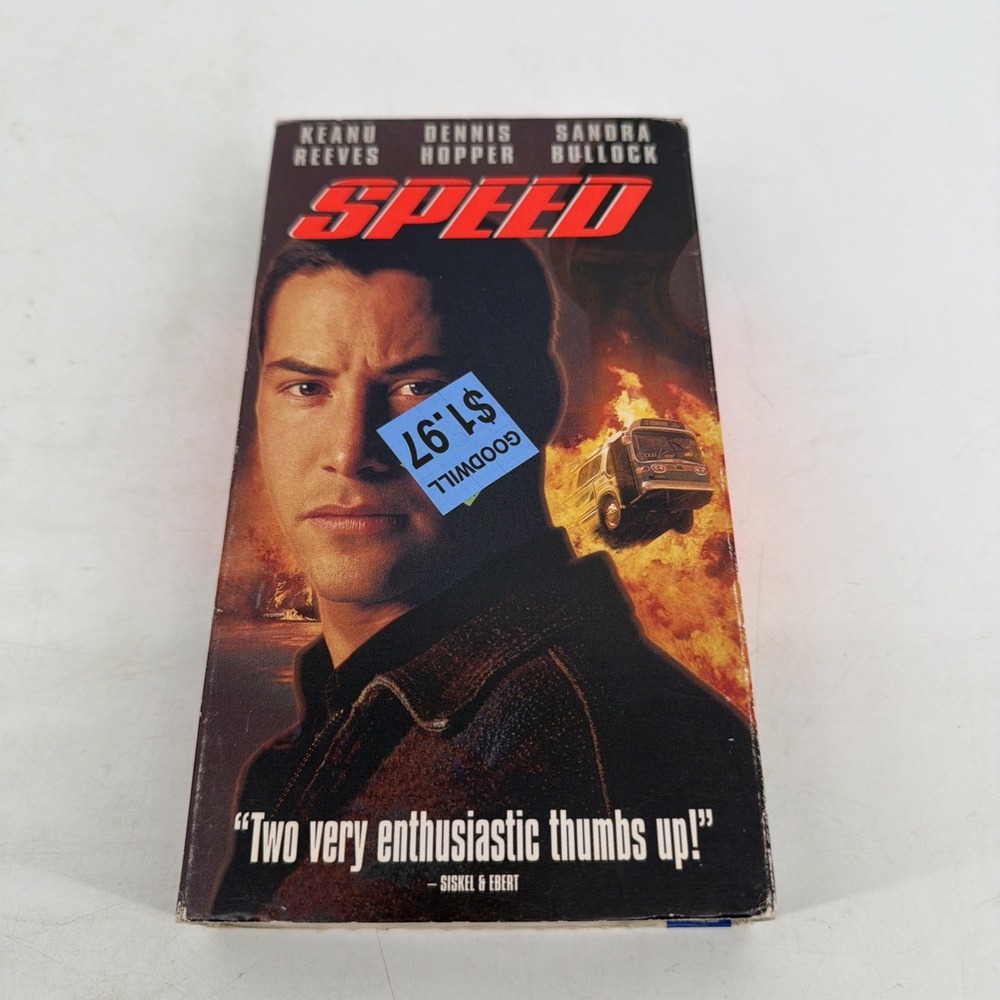 Speed VHS 1994 Keanu Reeves Action Thriller Dennis Hopper Sandra Bullock Bomb